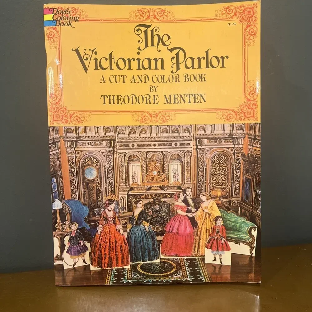 The Victorian Parlor Cut & Color Book‎ Unused Softcover 1975 Dover Publishing